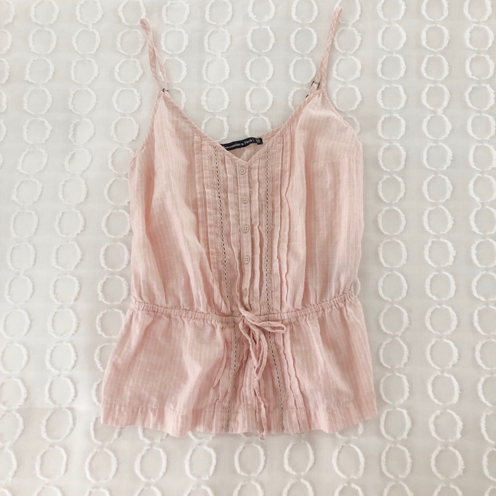 Abercrombie pink peplum cami size XS